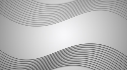 Abstract lines and wave illustration on gray background