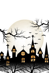 ハロウィン　城　風景　背景