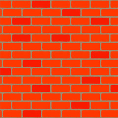 Red brick wall seamless background texture. Vector illustration