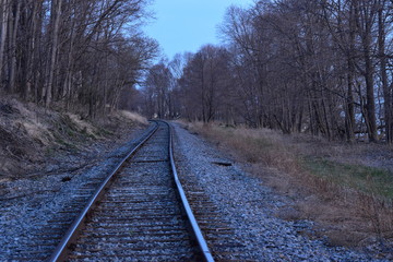 Autum railroad track