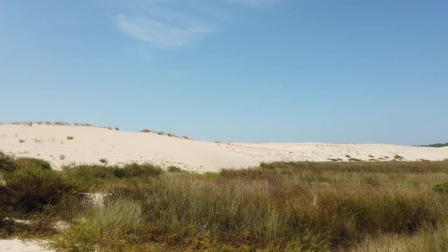 Corrubedo. beautiful coastal landscape in sand dunes. Galicia.Spain