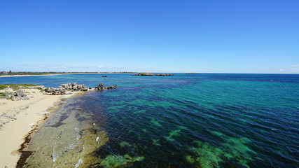 Sea and rocks near Bunbury in Western Australia