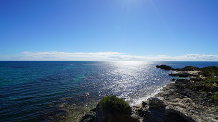 Sea and rocks near Bunbury in Western Australia