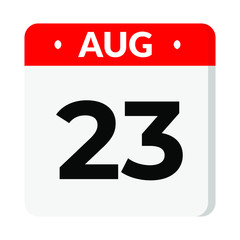 23 August calendar icon