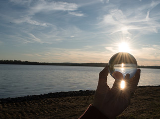 Fototapeta na wymiar Lensball on the lake
