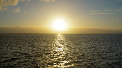 Sunset over the sea at Busselton in Western Australia