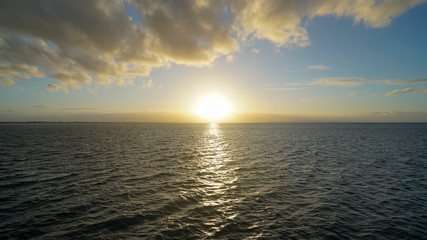 Sunset over the sea at Busselton in Western Australia