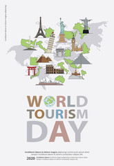 The World tourism day Poster Design Template Vector Illustration 