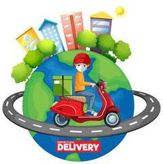 Isolated delivery icon on white background