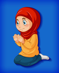 Muslim girl practice religion
