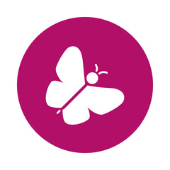 butterfly icon image, block style