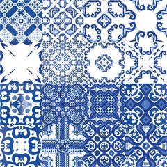 Antique portuguese azulejo ceramic.