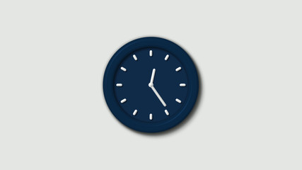 12 hours counting down 3d wall clock icon on white background