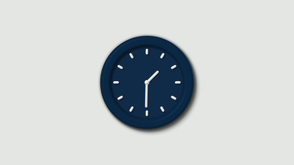 12 hours counting down 3d wall clock icon on white background
