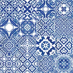 Gordijnen Ceramic tiles azulejo portugal. © Эдуард Ку знецов