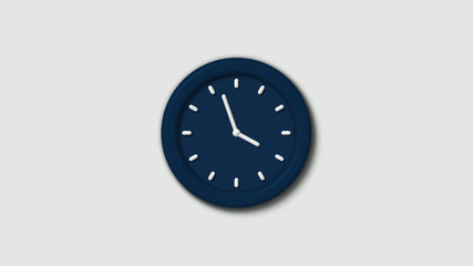 Amazing aqua dark counting down clock icon on white background,12 hours clock icon