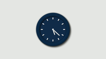 Amazing aqua dark counting down clock icon on white background,12 hours clock icon