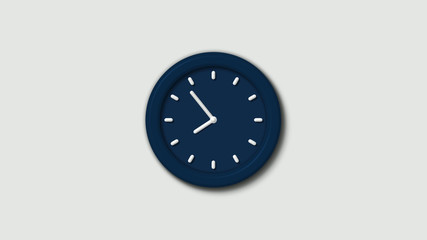 Amazing aqua dark counting down clock icon on white background,12 hours clock icon