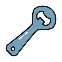 bottle opener icon, line and fill style
