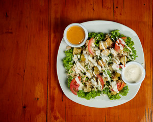 Caesar salad with grilled chicken