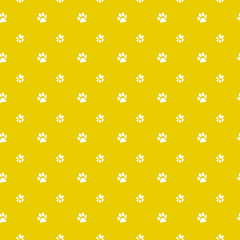 Vector seamless pattern with cat footprints. Can be used for wallpaper, web page background, surface textures.