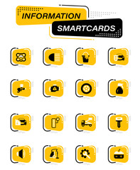 Car shop icons set