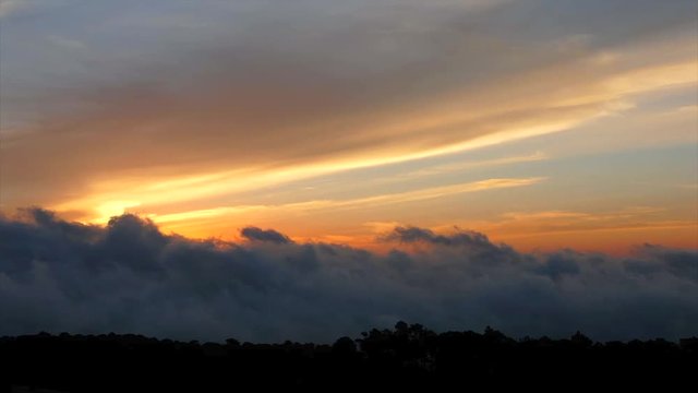 Nubes atardecer Time-lapse