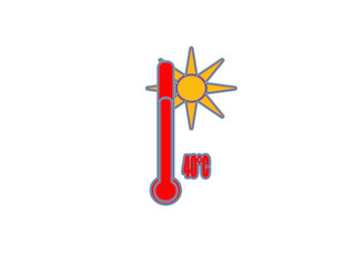 Thermometer with high temperature indication on scale