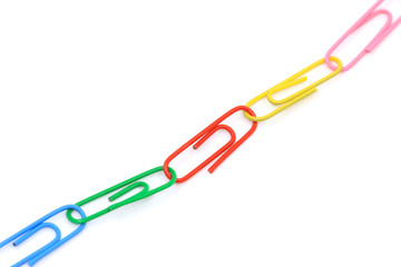 paper clips on white background