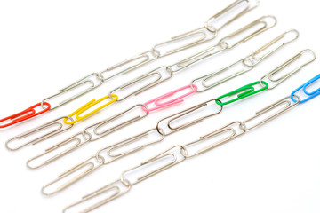 colorful paper clips