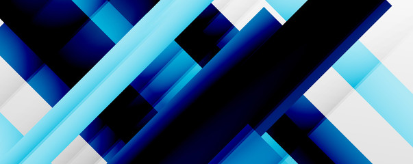 Fototapeta premium Geometric abstract backgrounds with shadow lines, modern forms, rectangles, squares and fluid gradients. Bright colorful stripes cool backdrops