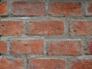 Obraz premium old red brick wall texture for background.