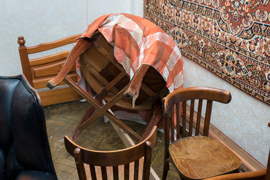 Stack Of Ruined Old Furniture