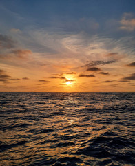 Obraz premium beautiful sunrise on the caribbean beaches
