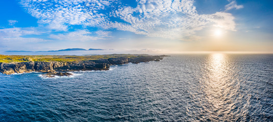 Aerial view of the coastline at Daros in County Donegal - Ireland. © Lukassek