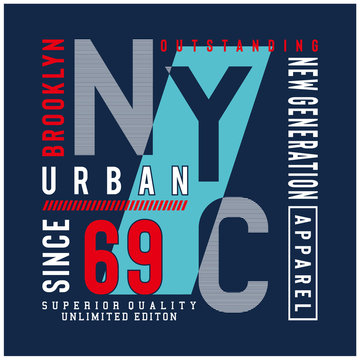 new york city typography design t shirt vectors