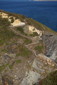 Fucino Do Porco. Beautiful landscape and Cliffs in Cantabrian sea. Galicia,Spain