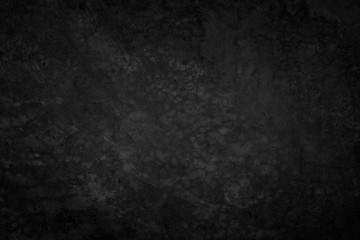 Art black concrete stone texture for background in black. Abstract color dry scratched surface wall cover colorful paper scratches shabby vintage Cement and sand grey dark detail covering.