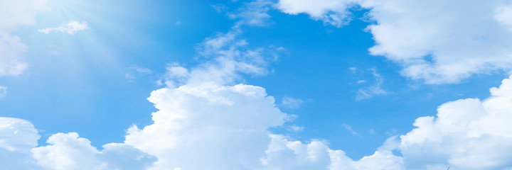 Obraz na płótnie Canvas Beautiful blue sky cloudsfor background. Panorama of sky.