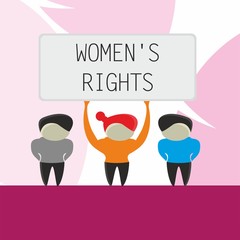 Women's rights concept. Girl Power  vector illustration