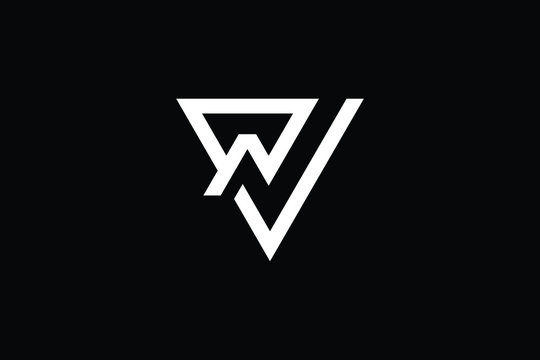 Minimal Innovative Initial VN logo and NV logo. Letter VN NV creative elegant Monogram. Premium Business logo icon. White color on black background