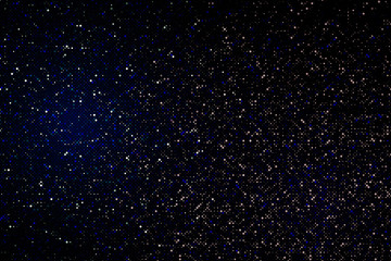 Abstract illustration with small squares and pixels.