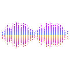 
Sound waves vector in modern flat style, audio waves
