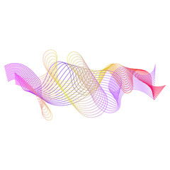
ultrasonic waves vector, music sound in trendy flat design 
