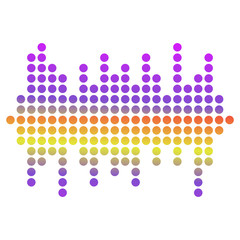 
Voice signals illustration design, music sound flat vector 
