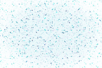 Abstract illustration with small squares and pixels.