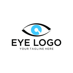 Eye Logo design vector template. Colorful media icon. Vision Logotype concept idea.