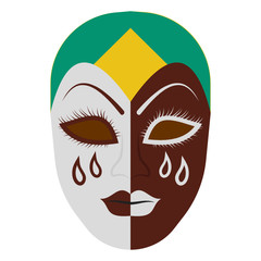 
A traditional tribal face mask vector, symbol of spirituality 
