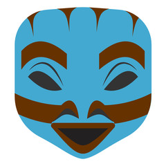 
Trendy flat design of african tribal mask 
