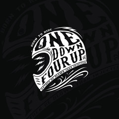 Vintage Motorcycle Quotation Tshirt Design Illustration